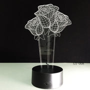 Roses 3D Lamp