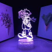 Kingdom Hearts Game Figure Sora Keyblade Home Room Decoration 3D Lamp Childrens Gifes Multiple Color Change Control