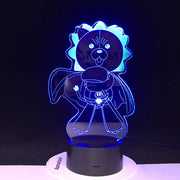 Angry Bear 3d Lamp Teenager's Favorite USB Nightlight Bedside 3D Optical Led Night Light Sensor Decor Dropshipping