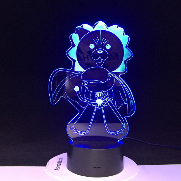 Angry Bear 3d Lamp Teenager's Favorite USB Nightlight Bedside 3D Optical Led Night Light Sensor Decor Dropshipping