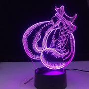 Boxing Gloves 3D-4144 Lamp Touch Remote Control 3D Visual Nightlight 3AA Batterie Powerbank USB LED Light Best Type