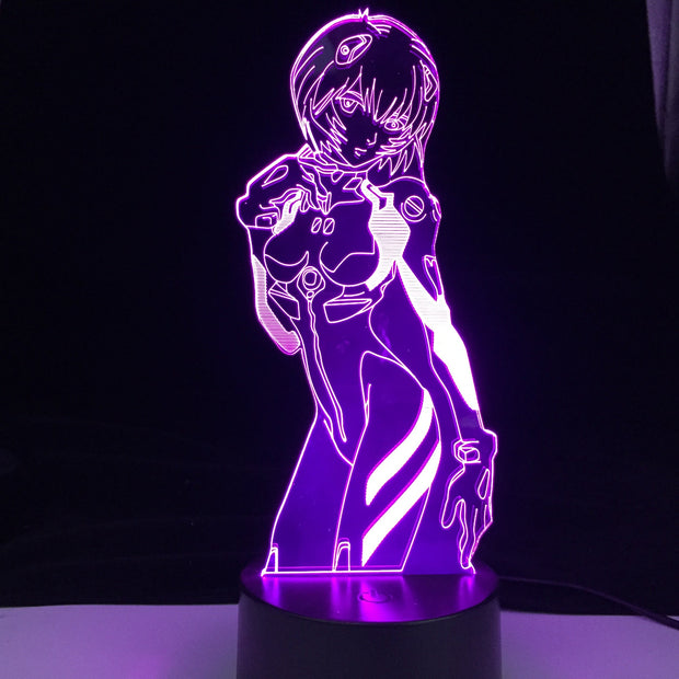 Ayanami Rei Anime Lamp for Room Decor 3D Night Light Rgb Colorful Desk Lamp iLight Manga Gift Drop Shipping Best Gift