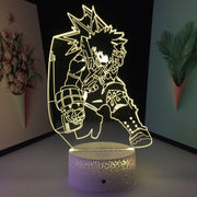 3D LED Lamp Anime My Hero Academia Katsuki Bakugo Lamp for Birthday Gift Bedroom Decoration Manga Bakugo Night Light