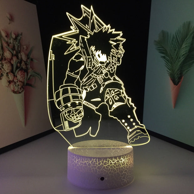 3D LED Lamp Anime My Hero Academia Katsuki Bakugo Lamp for Birthday Gift Bedroom Decoration Manga Bakugo Night Light