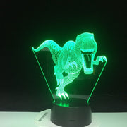 Dinosaur Visual Optical Illusion Kids Table Lighting 7 Colors Changing Light Fixtures LED 3D Night Light illuminator Dropshiping