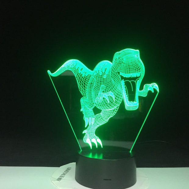 Dinosaur Visual Optical Illusion Kids Table Lighting 7 Colors Changing Light Fixtures LED 3D Night Light illuminator Dropshiping