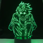 Manga Death Note L Anime  Figure Small Night Light Home Bedroom Table Decoration Children's Festival Birthday gifts USB Link Charging 3D lamp