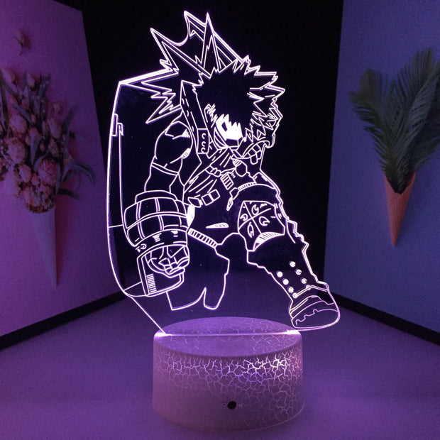 3D LED Lamp Anime My Hero Academia Katsuki Bakugo Lamp for Birthday Gift Bedroom Decoration Manga Bakugo Night Light