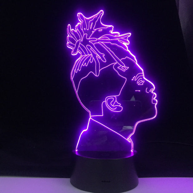 XXXTentacion Famous Rapper 3D LED Lamp Illusion 7 Colors Changing Table Night Light Baby Bedside Decoration Lamp DropShipping