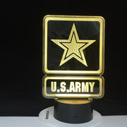 The U.S. Army Novel 3D LED Lamp Battery Operated Colorful with Remote Visual Light Effect Led Night Light Lamp Decorative 3243