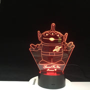 Three Eye Monster 3D Lamp Cartoon 7 Colors with Remote for Kids Christmas Present Room Decorative Led Night Light Lamp Awesome