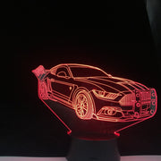 3D LED Night Light Vintage Super Car Action Figure 7 Colors Touch Optical Illusion Table Lamp Home Decoration Model