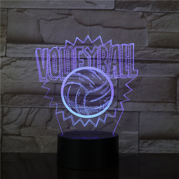 Volleyball 3D Lamp 7 Colors Touch Led Creative Night Table Moderne Desk Lamp 7 Colors Dimmer USB LED Table Lamp Dropship 3469