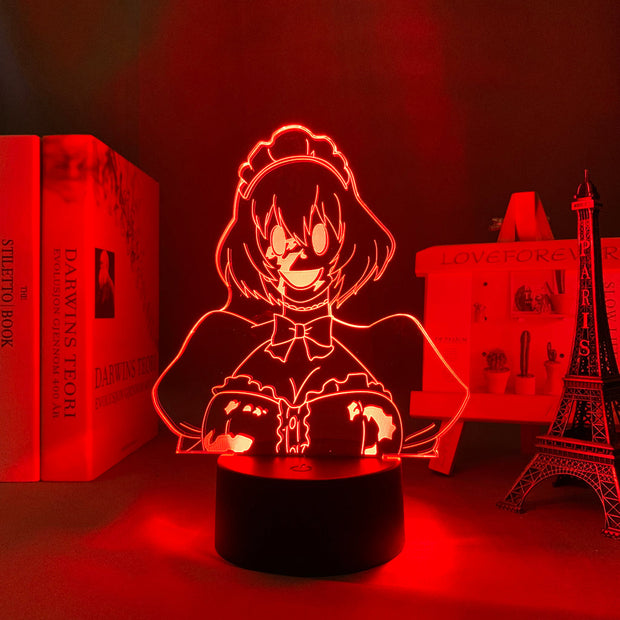 3D LED Lamp Anime Figure High Rise Invasion The Maid Mask Bedroom Desk Decoration Small Night Light for Children's Festival Birthday Gifts