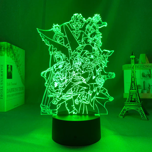 3d Led Lamp Anime Black Clover Group Wallpaper for Kids Bedroom Decor Nightlight Birthday Gift Room Desk Lamp Bleach Nel Tu