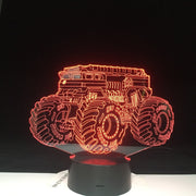 Vehicle Car 7 Colors Changing Creative Gifts 3D Led Table Lamp Usb Touch Button Vehicle Night Lights Kids Bedroom Decor Dropship