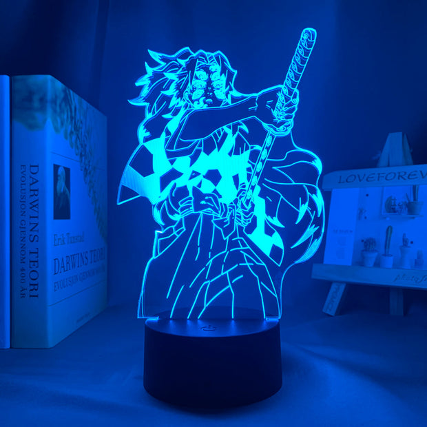 Kimetsu No Yaiba Kokushibou Anime Figure LED Lamp Home Bedroom Desk Decoration Small Night Light Children's Festival Birthday gifts
