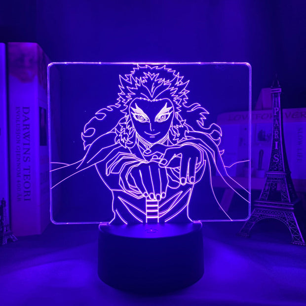 Anime Figure 3D Night Lamp Demon Slayer Kyojuro Rengoku Home Decor Children's Festival Birthday gifts USB link Charging
