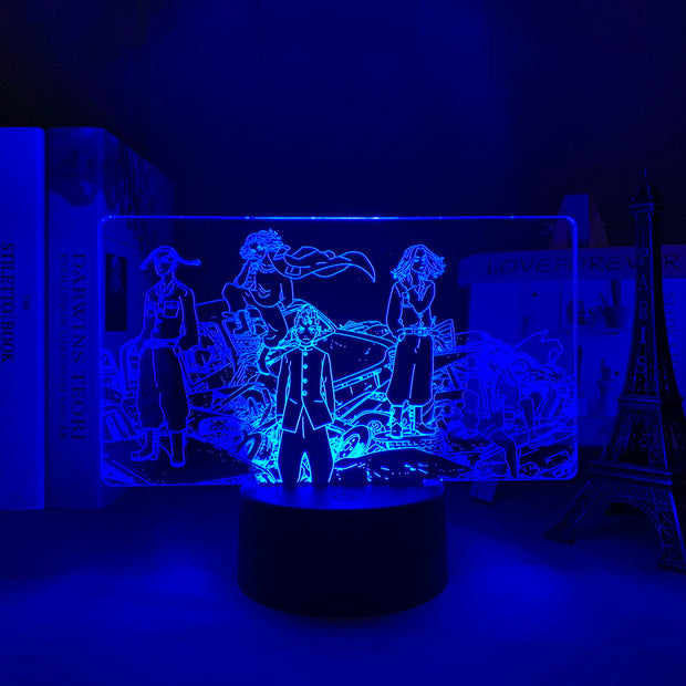 Tokyo Revengers 3D LED Lamp Anime Figure High Bedroom Desk Decoration Small Night Light for Children's Festival Birthday Gifts  Neon Lights With Remote