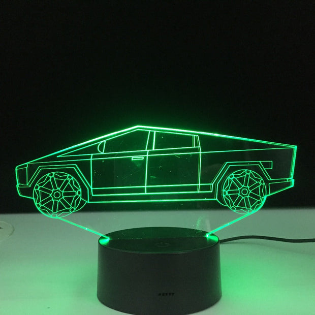 Electric Car Design 3d Illusion Led Night Light for Child Bedroom Decorative Nightlight Unique Gift for Kids Desk Lamp Dropship