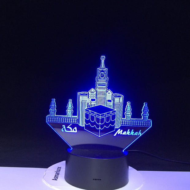 3d Led Night Light Lamp Mecca Mosque Makka Usb Home Decorative Luminaria RGB Kids Baby Nightlight Gift Table Lamp Bedroom 1575