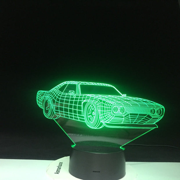3D LED Car Shape Night Lights Colors Changing Visual Vehicle Luminaria Table Lamp Sleeping Lighting Home Decor Dropship Gift1461