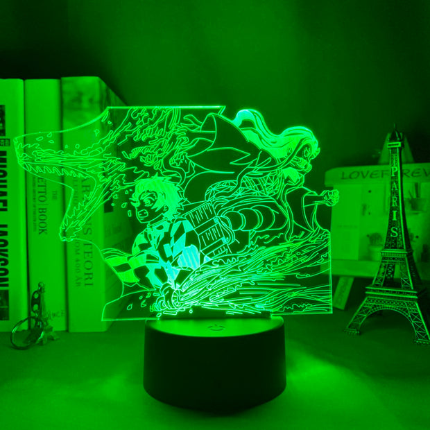 Anime Figure 3D Night light  Kimetsu No Yaiba Tanjiro X Nezuko Multiple Color Changes With Remote Control Children's Festival Birthday gifts