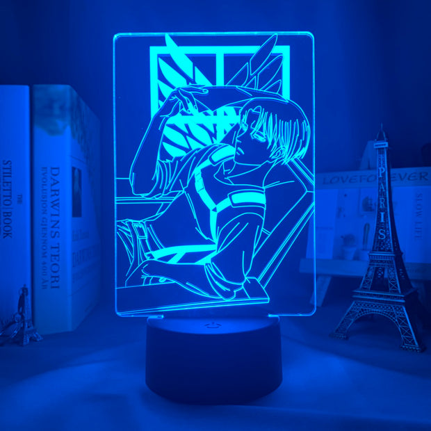 Acrylic 3d Lamp Levi Ackerman Anime Attack on Titan for Home Room Decor Light Child Gift Captain Levi Ackerman LED Night Light