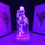 Anime JoJo Bizarre Adventure Noriaki Kakyoin 3D LED Night Light Home Bedroom Table Decoration Night Light for Children's Festival Birthday Gifts 7 Color Changes With Remote Neon Lamp