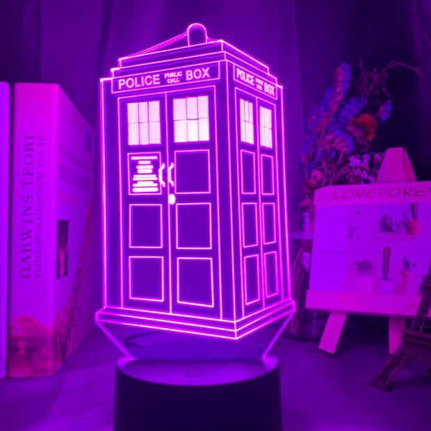 Doctor Who Call Box 3d Optical Led Night Light Lamp for Kids Bedroom Decoration Police Box Gift for Child Room Bedside Lamp