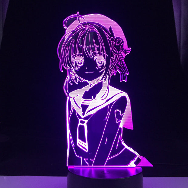 Zero Two Winking Anime Lamp Darling in the Franxx Cool Gaming Room Desktop Setup Light Computer Desk Decoration Backlight