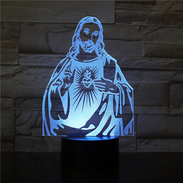 Jesus Figure 7 Colors Change Night Lamp 3D LED Table Light for Bedroom Sleeping Lamp Home Decor Art Decor Dropshipping 3232