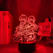 3d Led Night Light Anime Sword Art Online Kirito and Asuna for Bedroom Decor Nightlight Birthday Gift Table Lamp Manga SAO