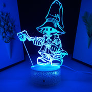 3D LED Final Fantasy Vivi Ornitier Figure  Night Light Home Bedroom Table Decoration Night Light for Children's Festival Birthday Gifts 7 Color Changes With Remote Neon Lamp