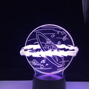 3D LED Lamp Avatar The Last Airbender Aang Home Bedroom Desk Decoration Small Night Light for Kids  Multiple Color Changes With Remote Control