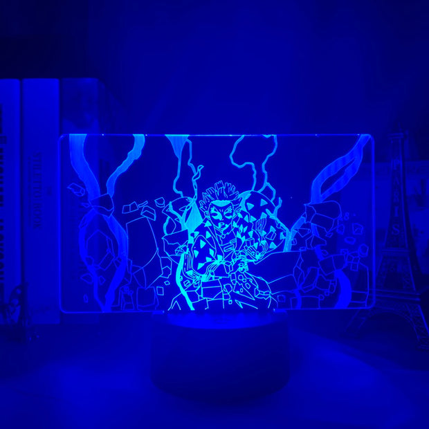 Anime Figure Kimetsu No Yaiba Zenitsu Agatsuma 3D LED Small Night Lamp Home Bedroom Desk Decoration r Children's Festival Birthday gifts