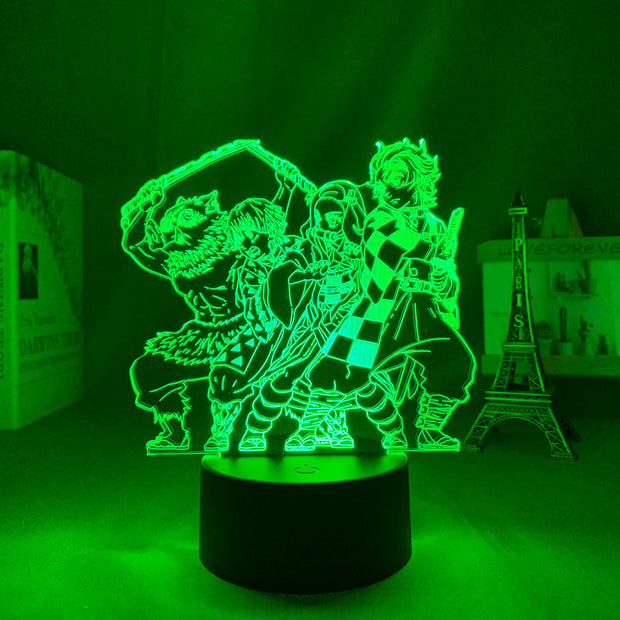 3D LED Lamp Demon Slayer Kimetsu No Yaiba Anime Figure Bedroom Desk Decoration Small Night Light for Children's Festival Birthday Gifts