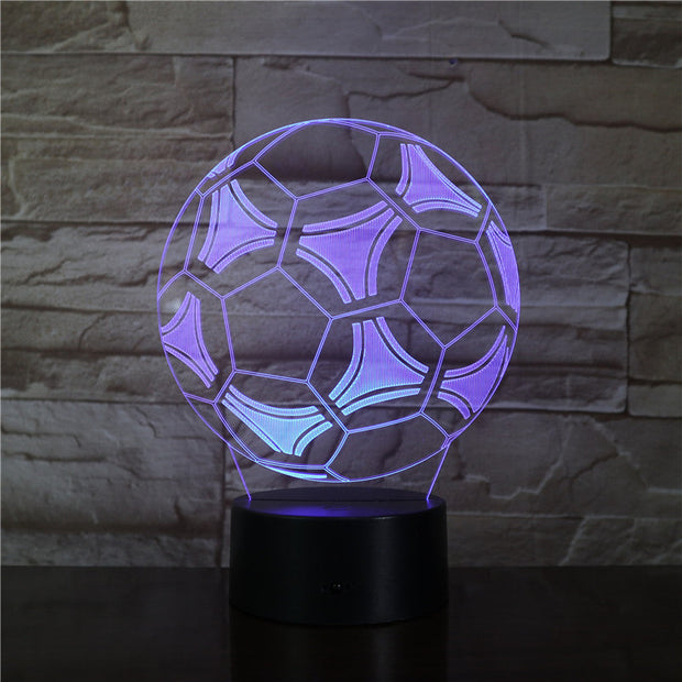Gift for Boyfriends 3D Soccer Fan Soccer Ball Style Led Night Light for Bedroom Decor Remote Touch Control Dropshipping 3376