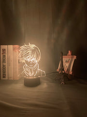 Anime My Hero Academia Shoto Todoroki Face Design Led Night Light Lamp for Kids Child Boys Bedroom Decor Acrylic Table Lamp Gift