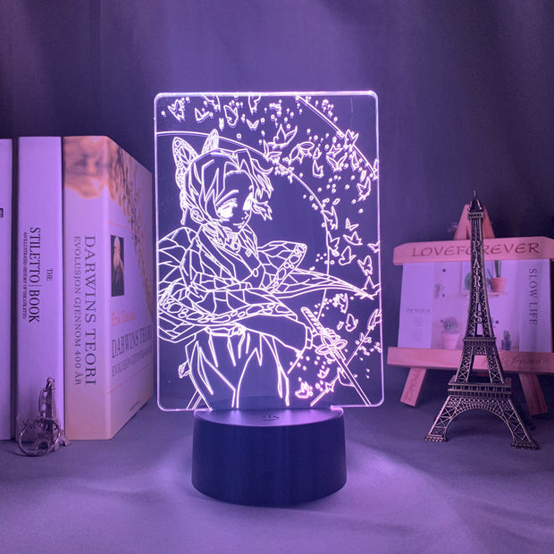 Anime Figure Kimetsu No Yaiba Shinobu Kocho 3D Lamp forHome Decor Children's Festival Birthday gifts