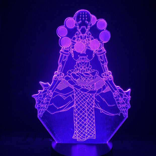 Hero Tekhartha Zenyatta Adventurer 3D Illusion Overwatch Wandering Mechanical Monks 3d Lamp for Boy Kid Gift Led Night Light