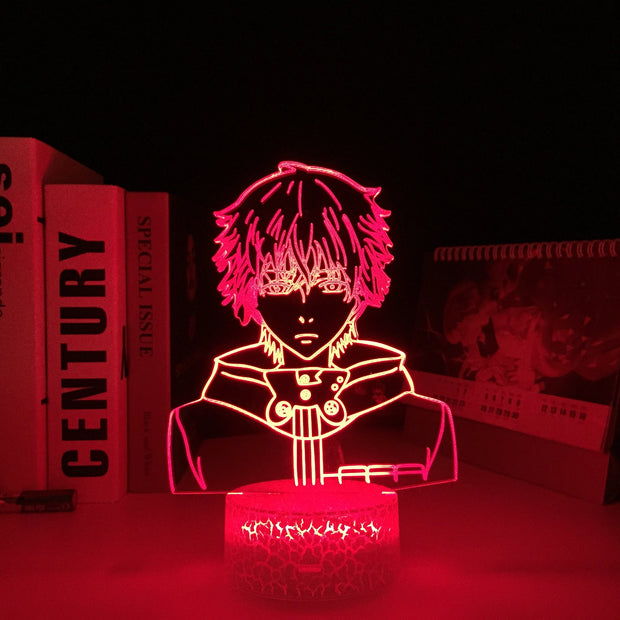 3D LED Anime Figures Tokyo Ghoul Ken Kaneki Night Light Touch Sensor Colorful Home Bedroom Table Decoration for Children's Festival Birthday Gifts Acrylic 7 Color Changes