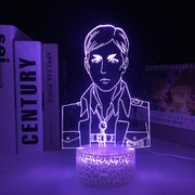 Attack on Titan Erwin Smith 3D Lamp Home Bedroom Table Decoration Small Night Light for Kids Multiple Color Changes With Remote Control