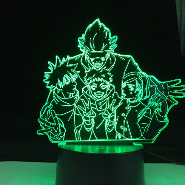 Anime Lamp Satoru Gojo Team Light Jujutsu Kaisen Led Night Light for Birthday Gift Jujutsu Kaisen Group Satoru Gojo Lamp
