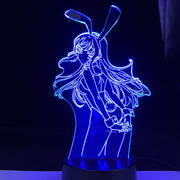 Anime Waifu Mai Sakurajima Led Night Light for Bedroom Decor Mai Light Gift for Friend Sakurajima Bunny Girl Led Lamp Anime Gift 1 order