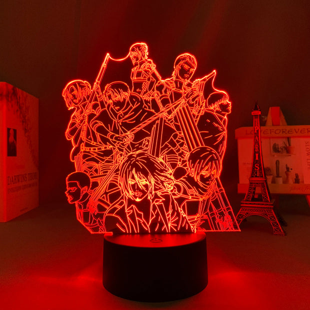 Anime Led Light Attack on Titan Wallpaper Group for Kid Bedroom Decoration Child Birthday Gift Manga AOT Attack on Titan 3d Lamp