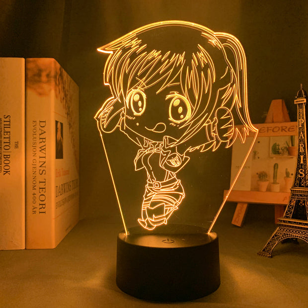 Anime Attack on Titan 3d Lamp Sasha Braus Chibi Light for Bedroom Decor Kids Gift Attack on Titan LED Night Light Sasha Braus
