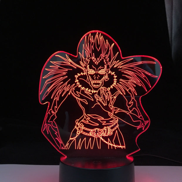 Death Note Kids Night Light Led Color Changing Nightlight for Room Decoration Japanese Manga Gift 3d Illusion Lamp Ryuk Figure