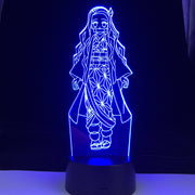 Nezuko Kamado Anime Lamp Demon Slayer Kimetsu No Yaiba 3D Led 16 Colors Light Japanese Anime Remote Control Base Table Lamp