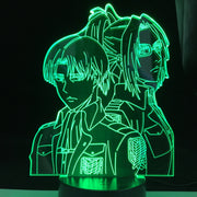 Levi Ackerman Acrylic 3d Lamp Hange Zoe For Home Room Decor Light Child Gift Hange Zoe LED Night Light Anime Attack On Titan